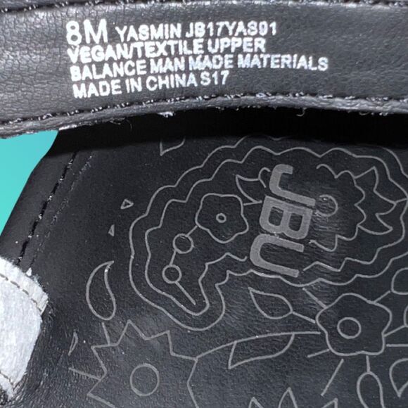 JBU by Jambu Black & Silver Yasmin Sandal Size 8 - Picture 5 of 7